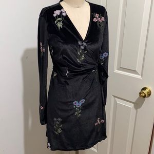 Black wrap dress